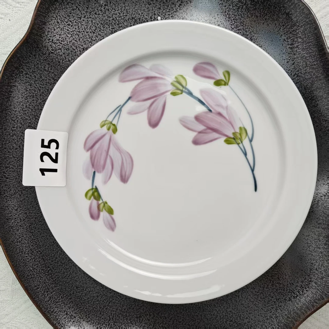 景德镇手绘釉中彩（食品级）大号平安盘盘子125