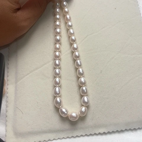 淡水珍珠银S925镶嵌颈饰桂*