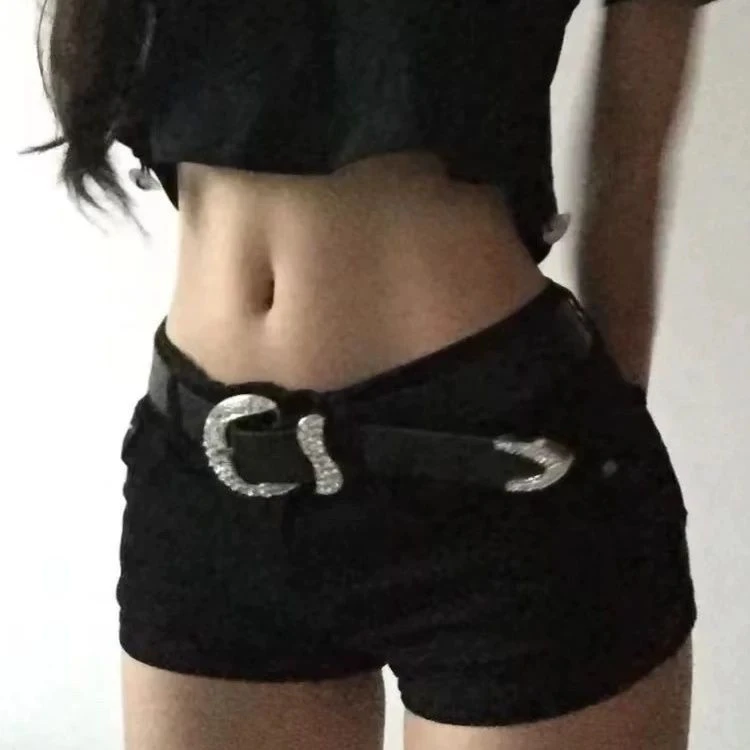 ins小众水钻新款皮带千禧辣妹装饰搭配品美式暗黑风腰带女y2k学生