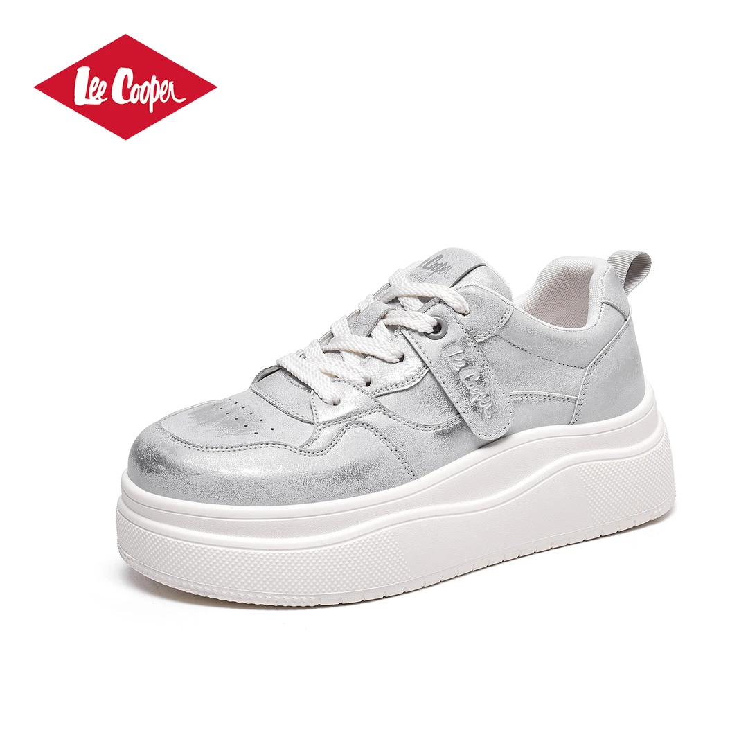 LEE COOPER【山茶白羽】擦色厚底休闲鞋女2025春夏款潮流板鞋运动鞋