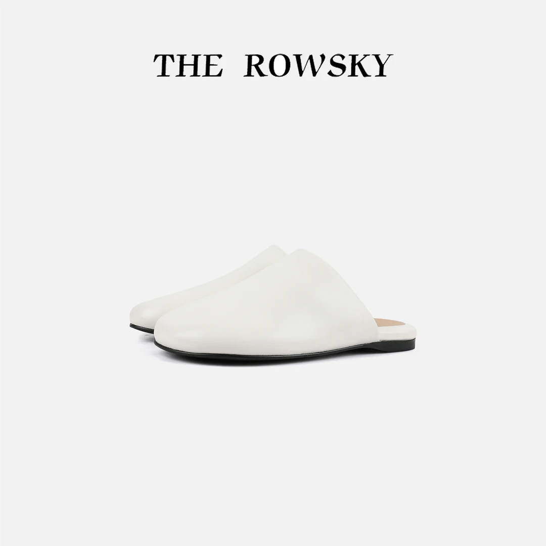 杨圣坤2025新品舒芙蕾羊皮一脚蹬平底穆勒勃肯包头半拖鞋X2585102