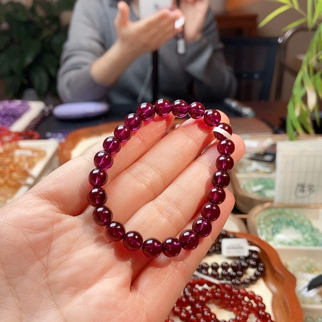 石榴石手链未镶嵌石榴石7.5