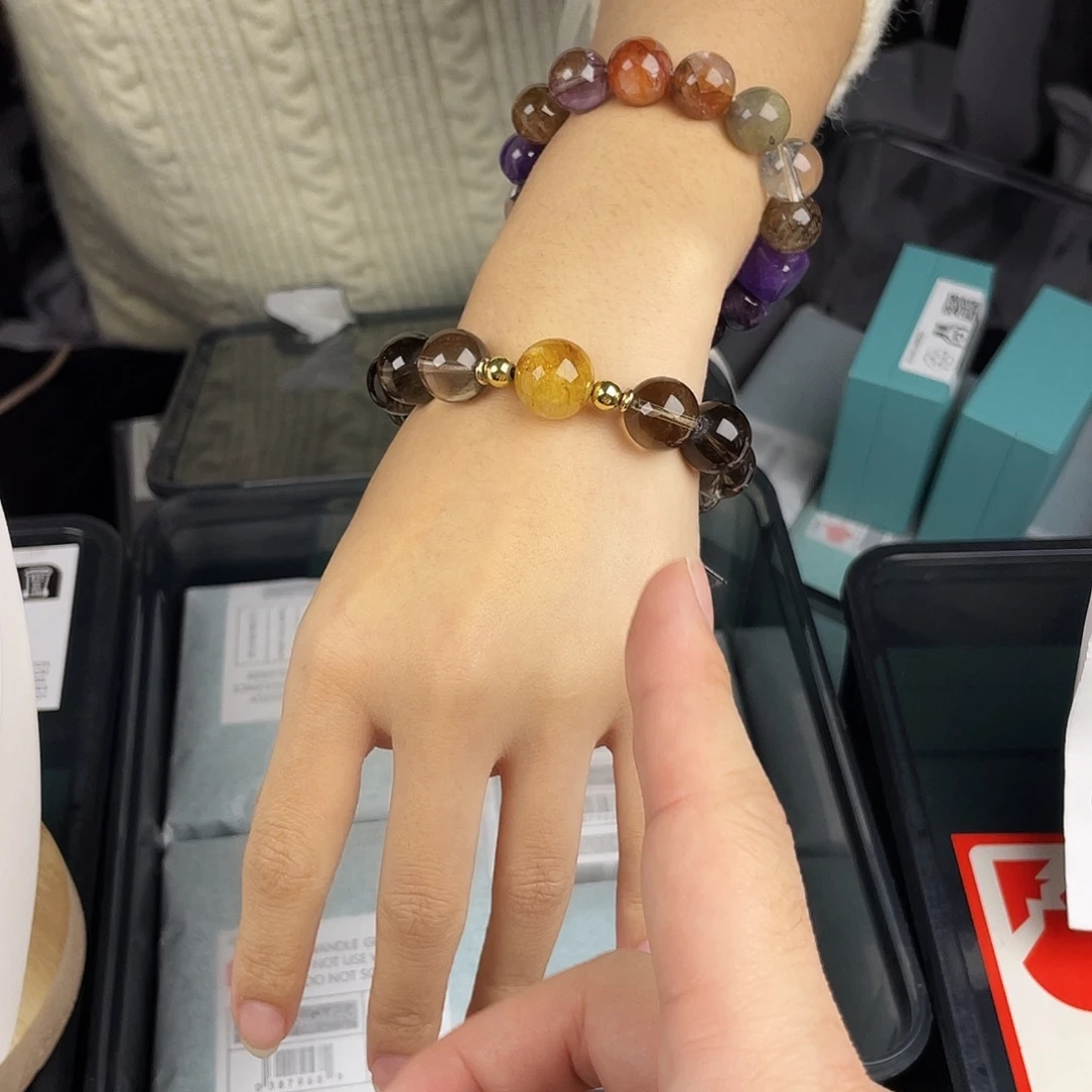 手串银S925镀金镶嵌水晶