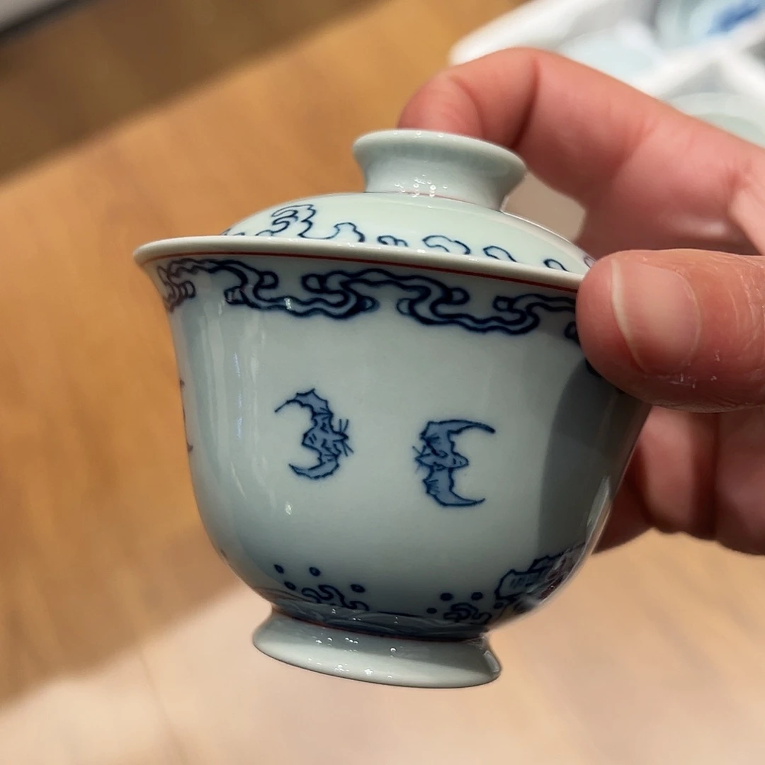 开播福利手工手绘盖碗
