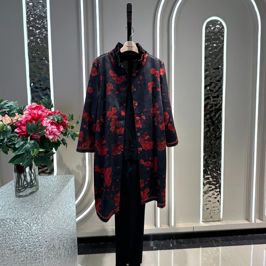 JIANKUAN 高品质复古国风中式盘扣外套273167568 衣长93