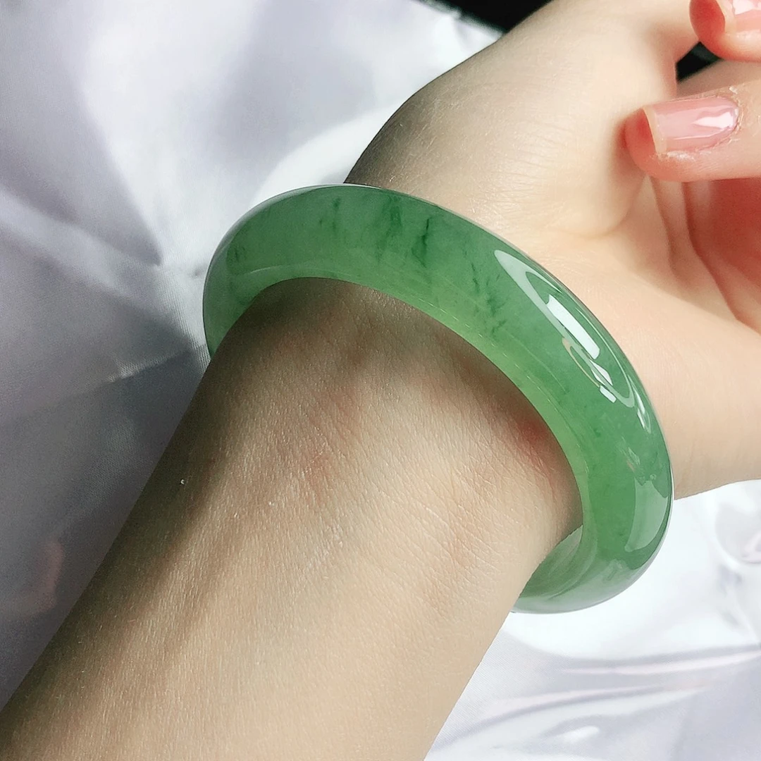 翡翠未镶嵌手镯缅甸天然a货翡翠手镯