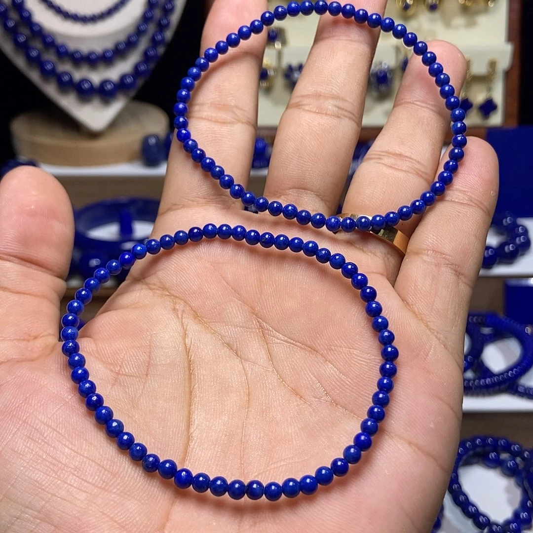 青金石未镶嵌老矿 小米珠 手串#多样性发一#3.5+