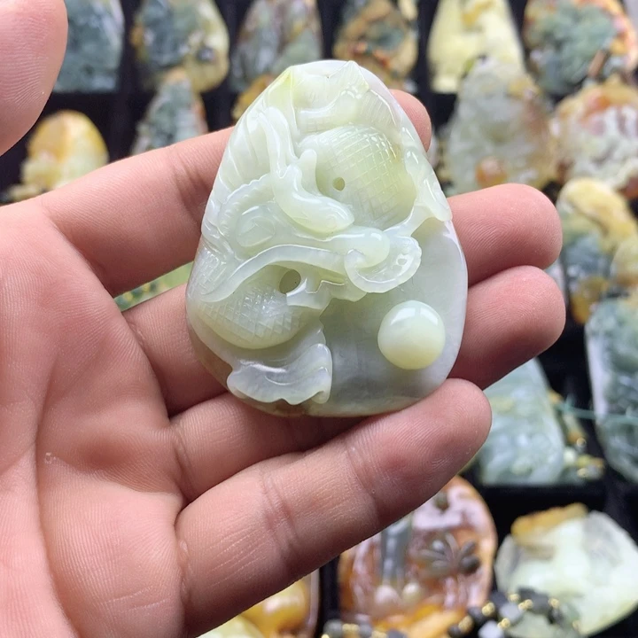 岫玉挂坠未镶嵌挂坠