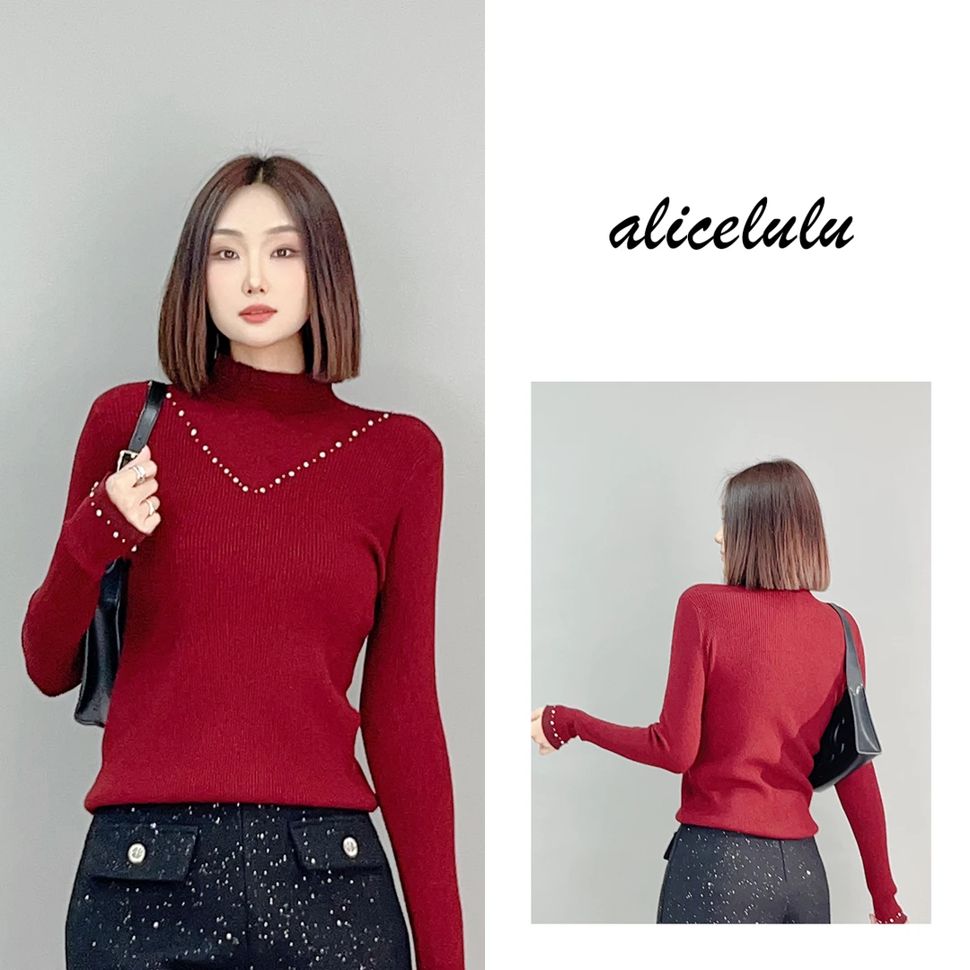 5 ALICE “柔情岁月”毛衣 浪漫花边 重工钉钻 S1034888T