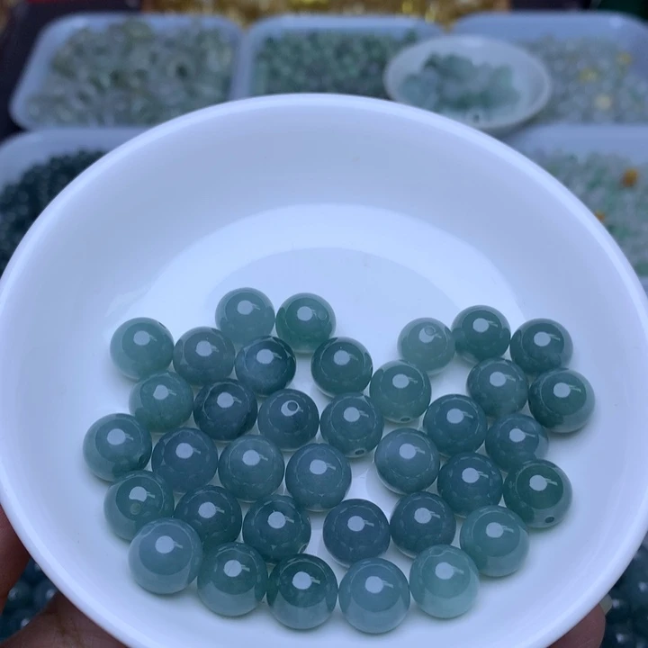 翡翠散珠卡10冰蓝水10个