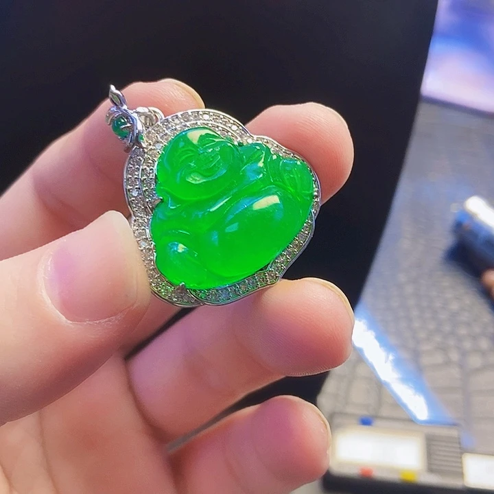 翡翠银S925镶嵌颈饰