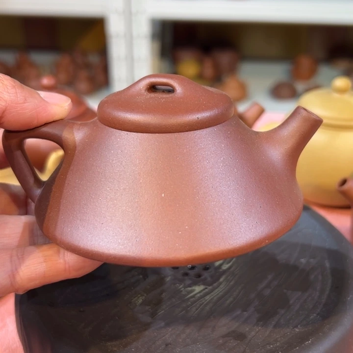 紫砂茶案紫泥扁瓢150cc