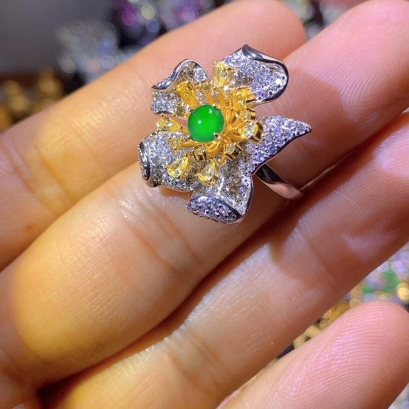 【闪购商品】银S925镶嵌挂件翡翠天然翡翠
