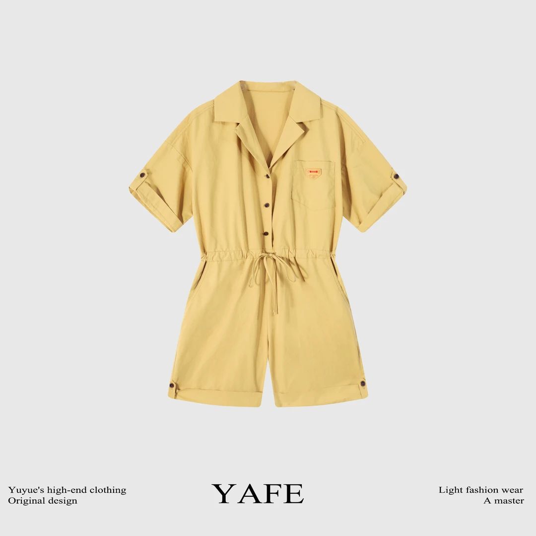 杨九七 春夏新款时尚工装连衣裤做旧洗水设计感百搭套装女 7652