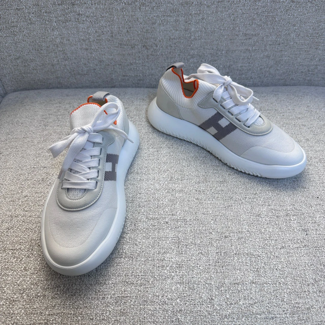 99新 Hermes/爱马仕 麂皮网面休闲运动鞋 38.5码