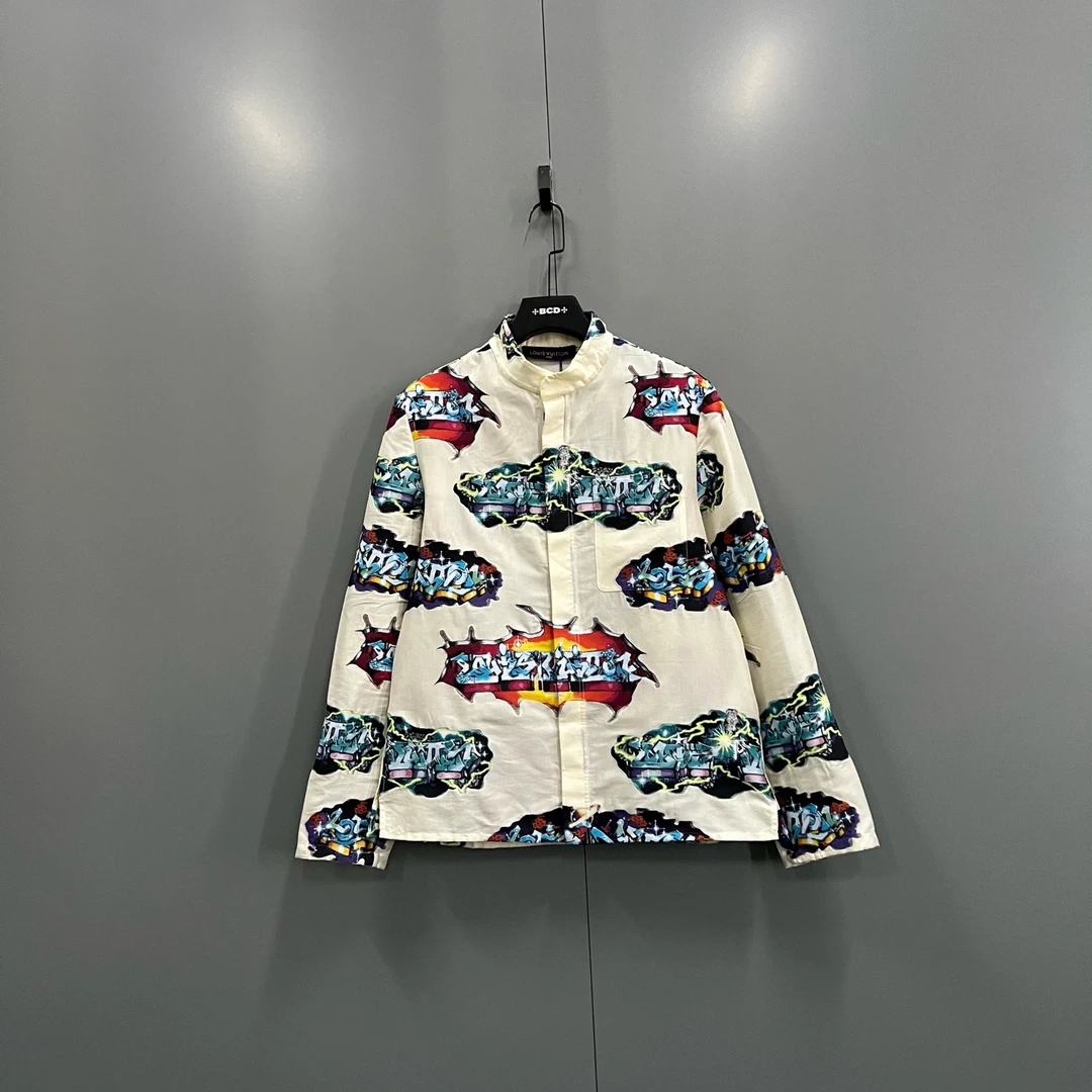 未使用 LouisVuitton/路易威登 (ll) 涂鸦满印外套 XS码/020782