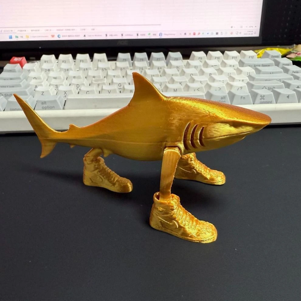 【解压玩具】山海经手办通通通木棍人穿鞋鲨鱼公仔模型创意卡通玩偶