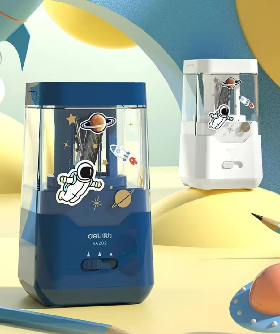 得力双驱动学生电动削笔刀VA202