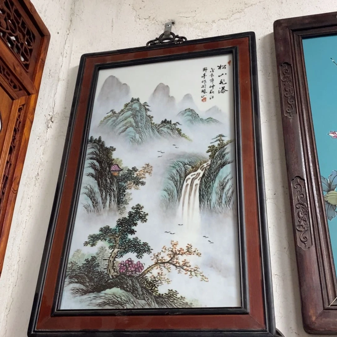 瓷片60*40 景德镇瓷板画柴窑烧制