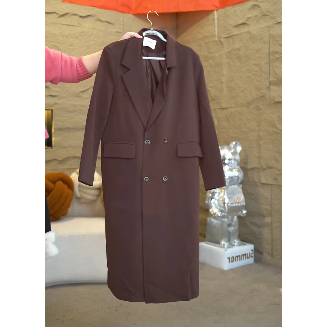 时尚洋气宽松版西装翻领显瘦气质外出洋气外套704