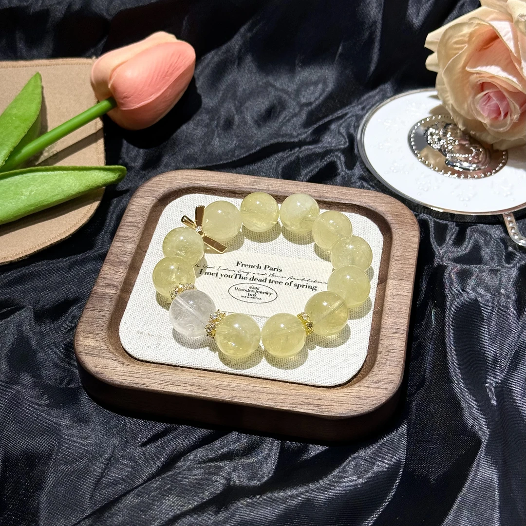 天然柠檬黄水晶手串 多样性发一Z159