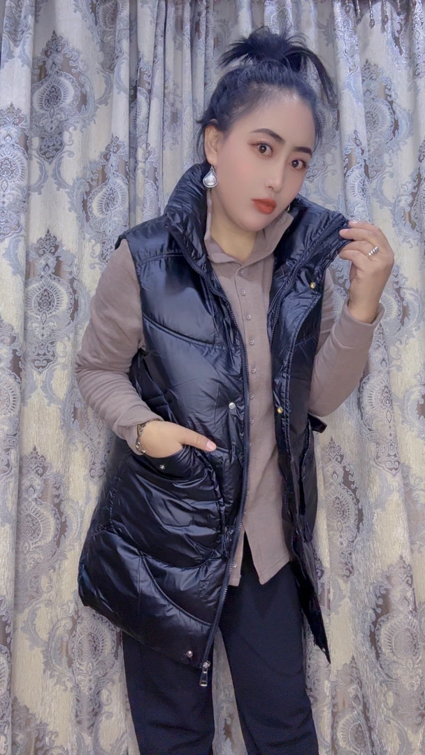 L均码中长棉服马甲