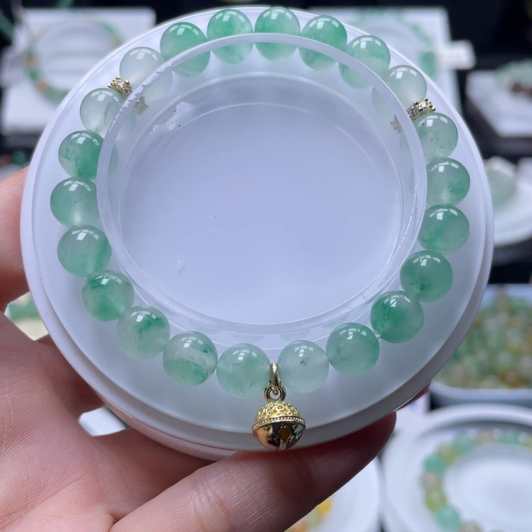 石英质玉（非洲翠）合金手串