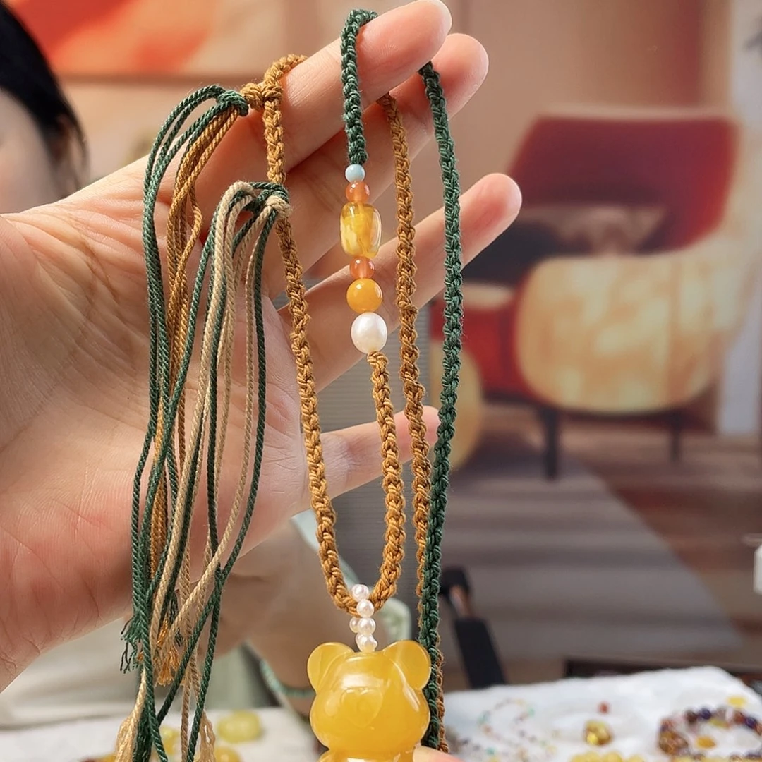 蜜蜡未镶嵌裸石蜜蜡吊坠