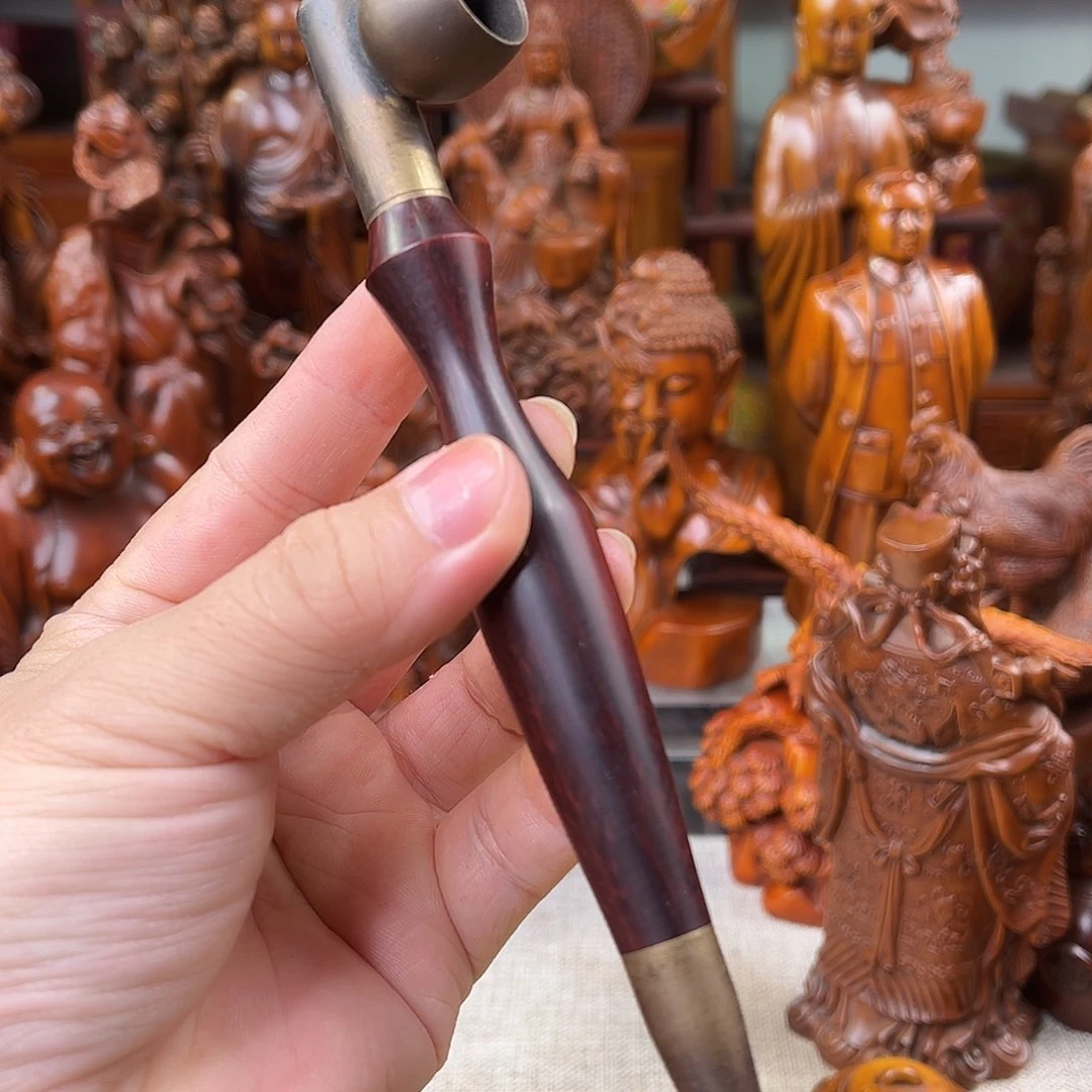 黄杨木紫檀烟袋锅子可使用