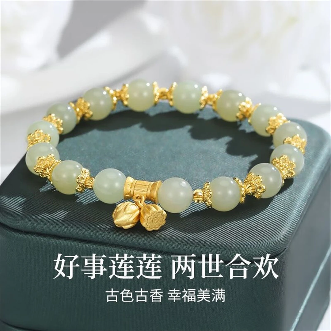 仿水晶手链 好事莲莲两世合欢手链素款民族风小众设计女款饰品