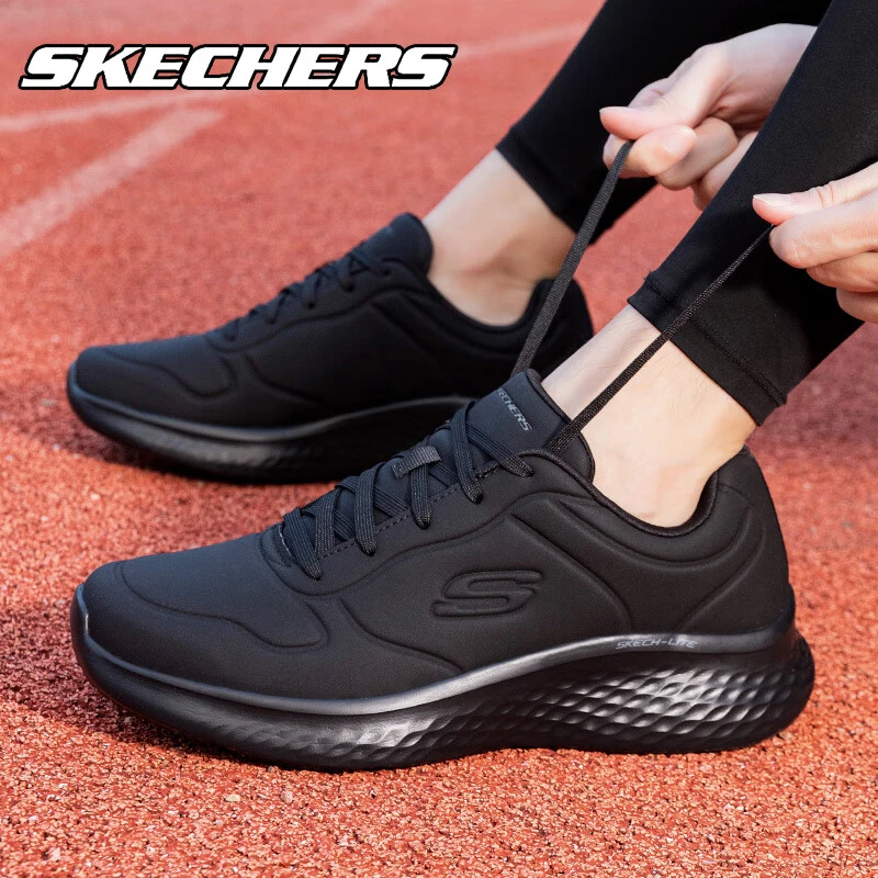 SKECHERS/斯凯奇男鞋夏季皮面百搭轻便跑步鞋减震耐磨休闲运动鞋