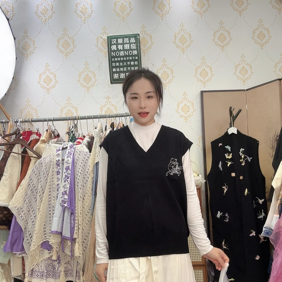 夏末闪购编码备注池夏针织比甲s