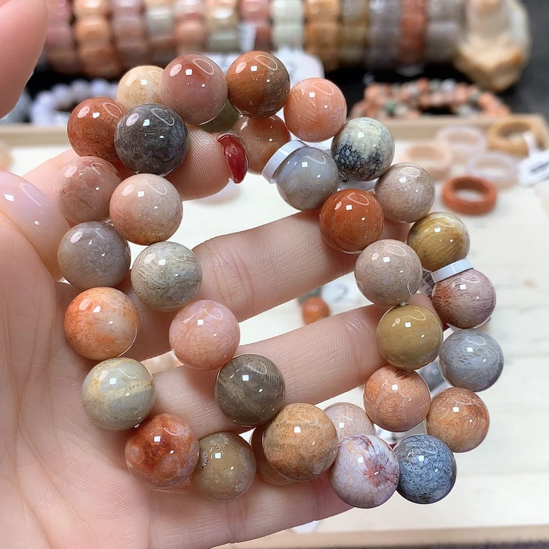 硅化珊瑚（珊瑚玉）手链未镶嵌A****e075