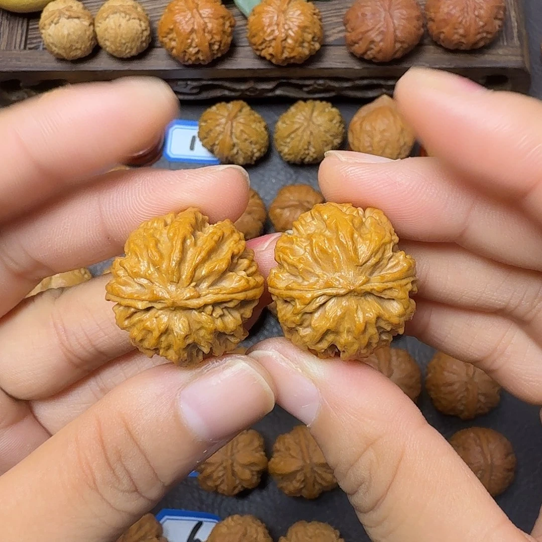 ****⁹把件文玩核桃27尺小粗筋