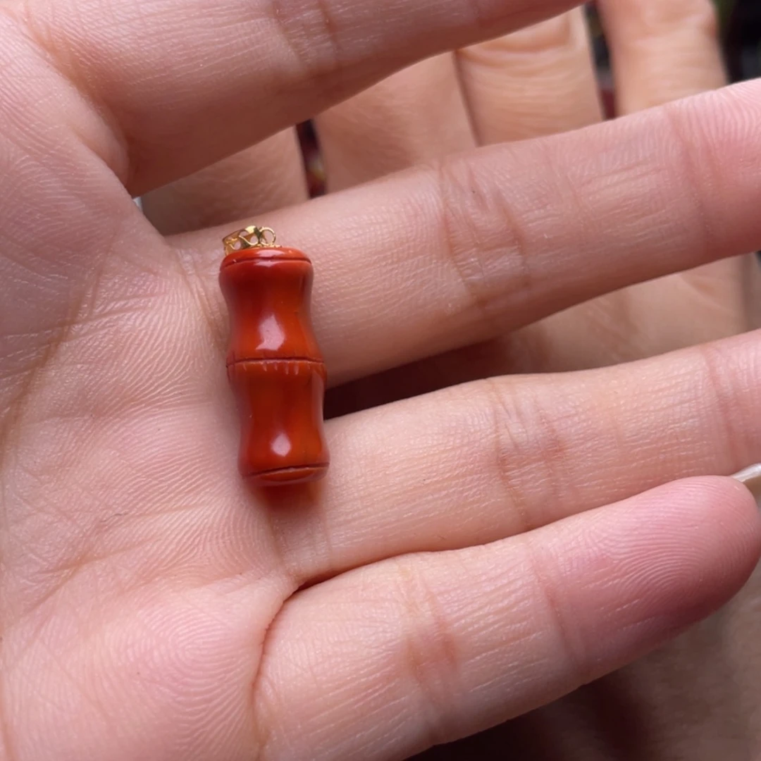 【闪购商品】南红玛瑙竹竹高升18K金镶嵌7****?