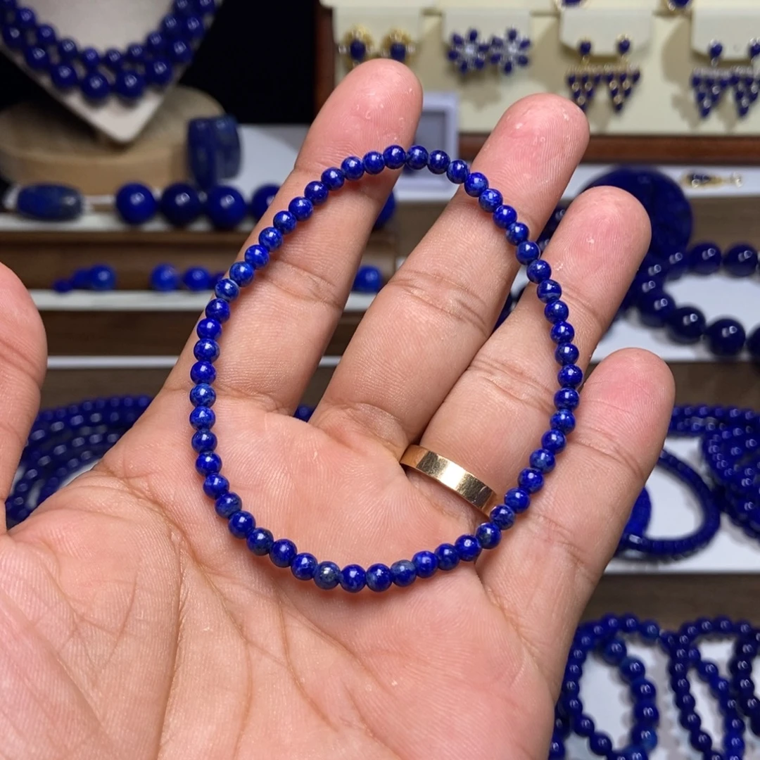 青金石未镶嵌福利 天然 手串4.0+