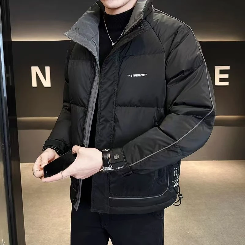 冬季高品质百搭男士帅气大口袋连帽加厚保暖外套5113