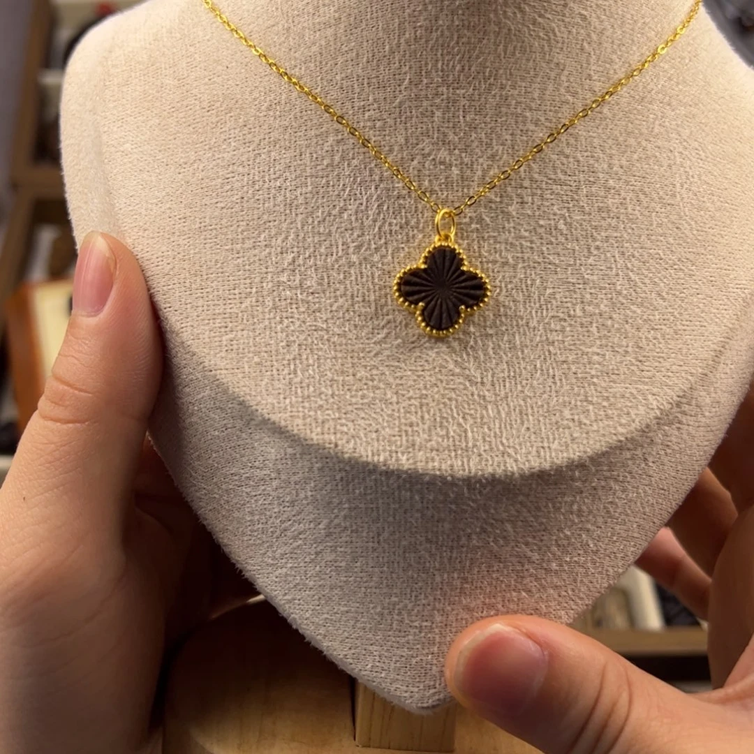 银S925四叶草随行脖挂配饰