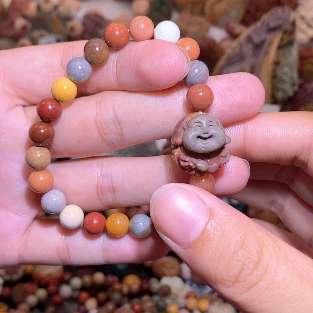 石英质玉（阿拉善玉）手串未镶嵌