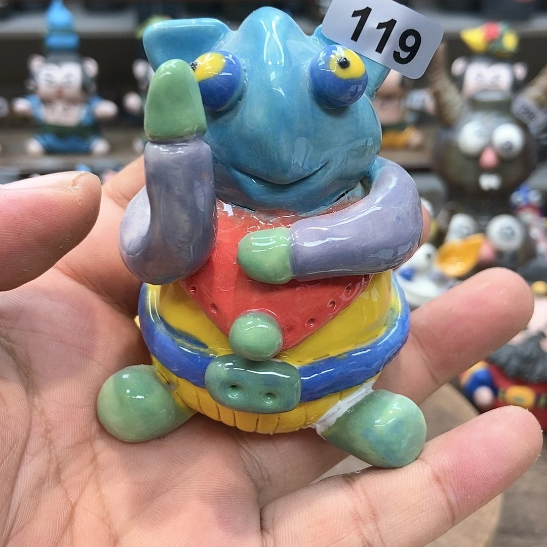 摆件直播间手工抽象陶瓷摆件119