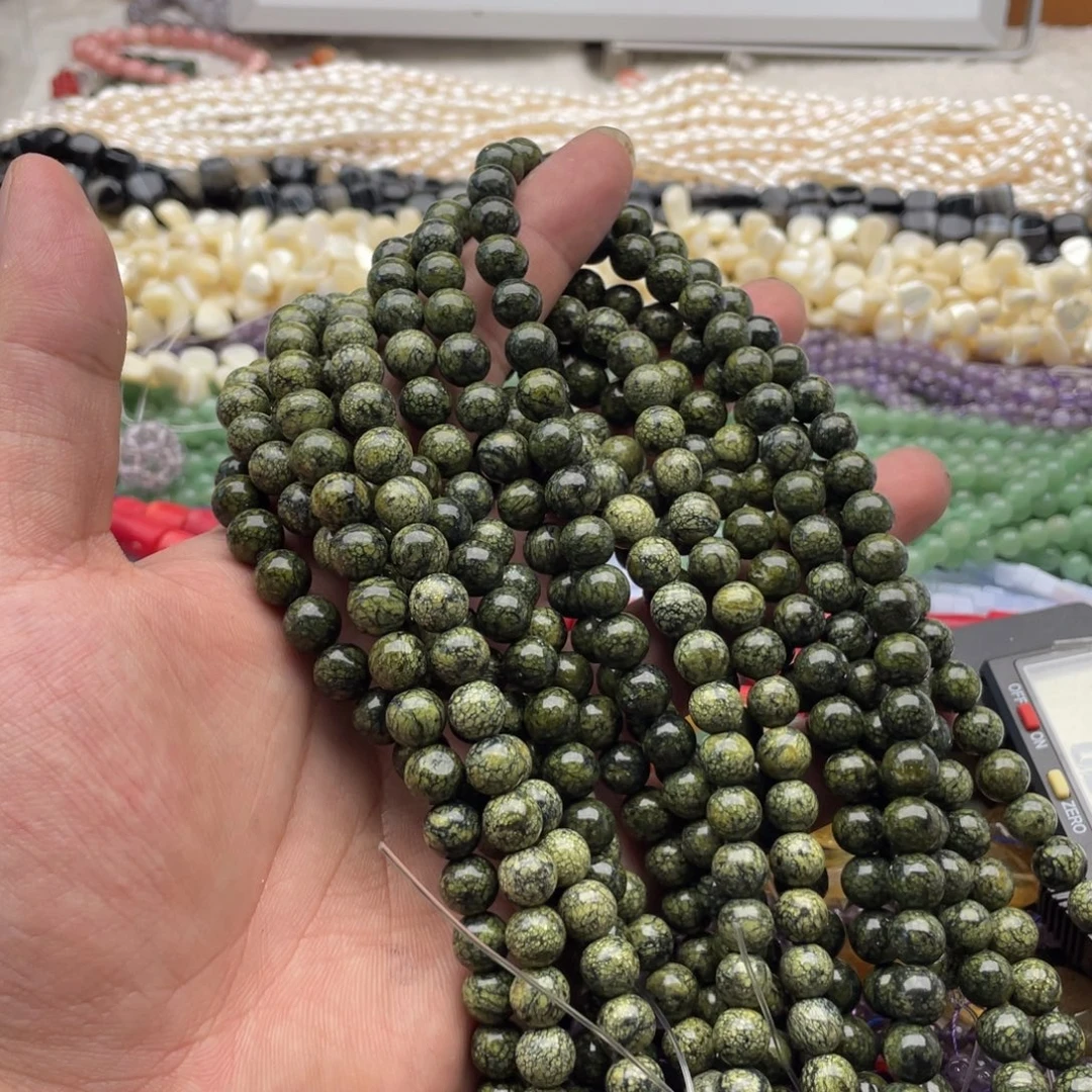 未镶嵌玛瑙/玉髓珠宝半成品一条装卡8mm药王石圆珠