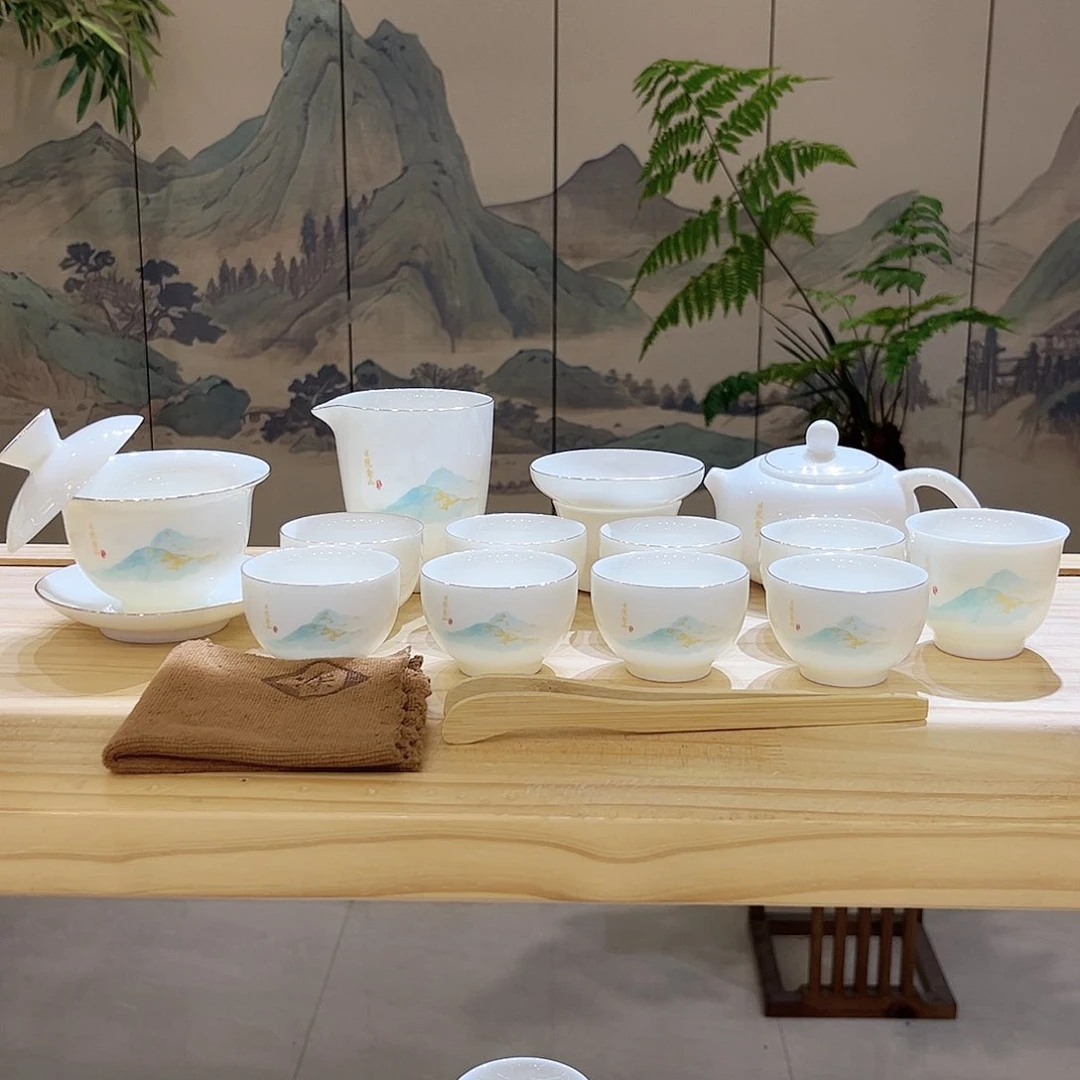 【都彩】日照金山羊脂玉瓷16头
