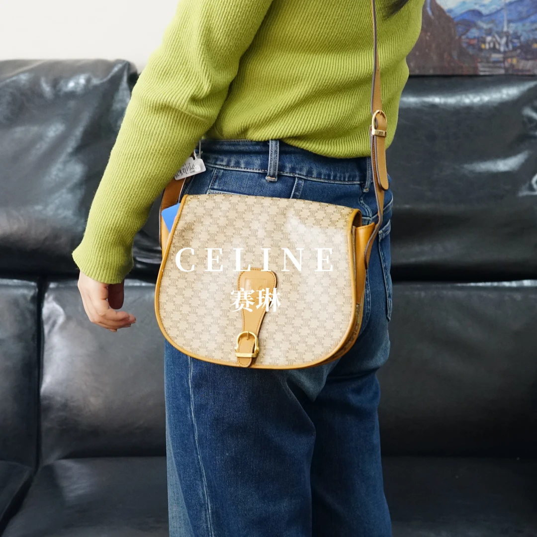 95新 Celine/思琳 翻盖斜挎包/DY11728078/8078