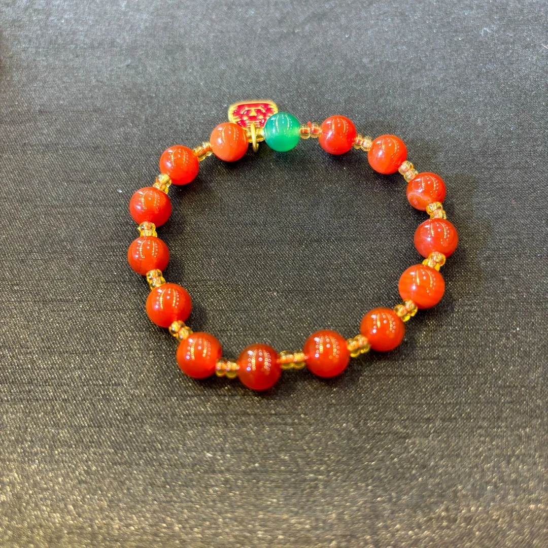 精致红玛瑙DIY手串