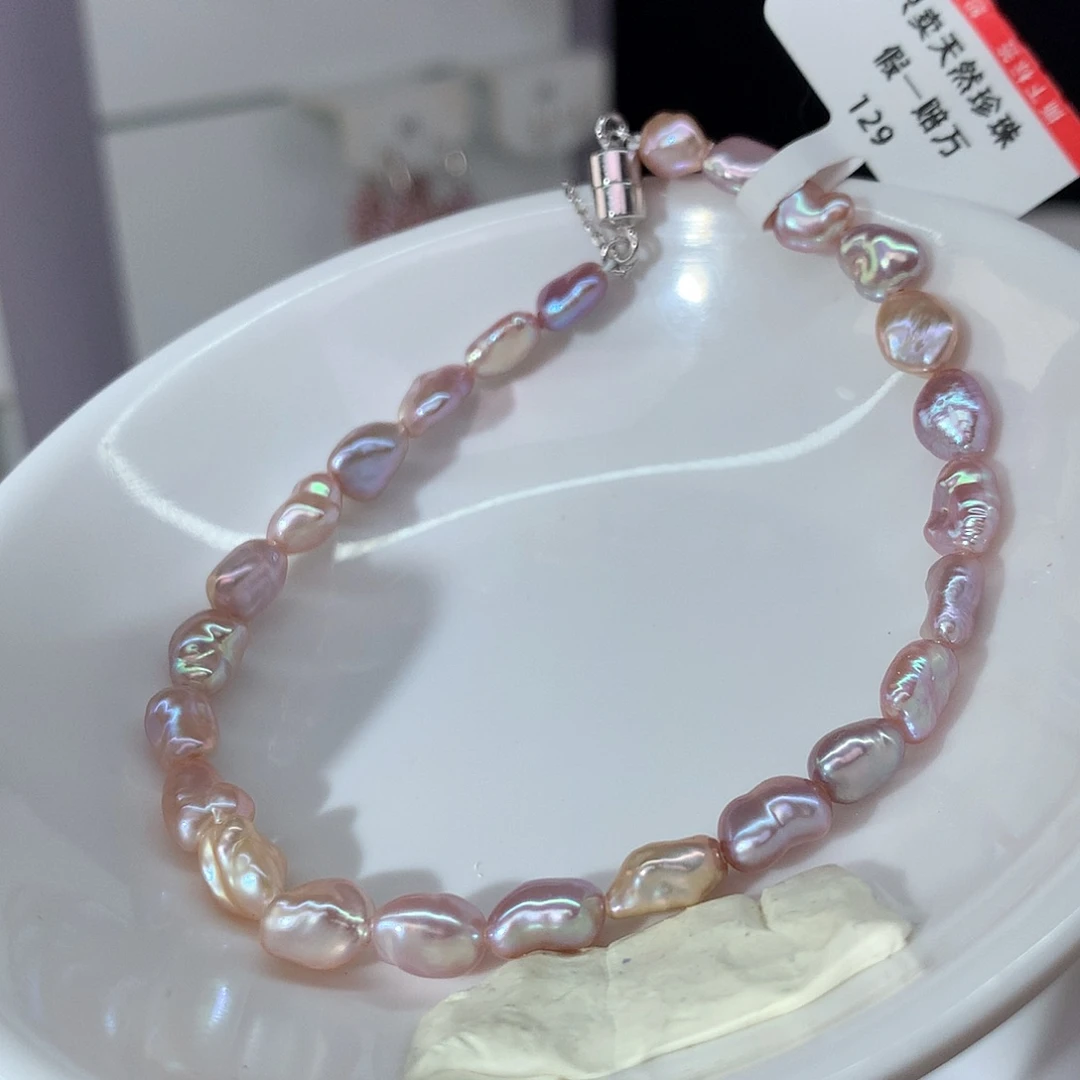 小****手链银S925镶嵌淡水珍珠