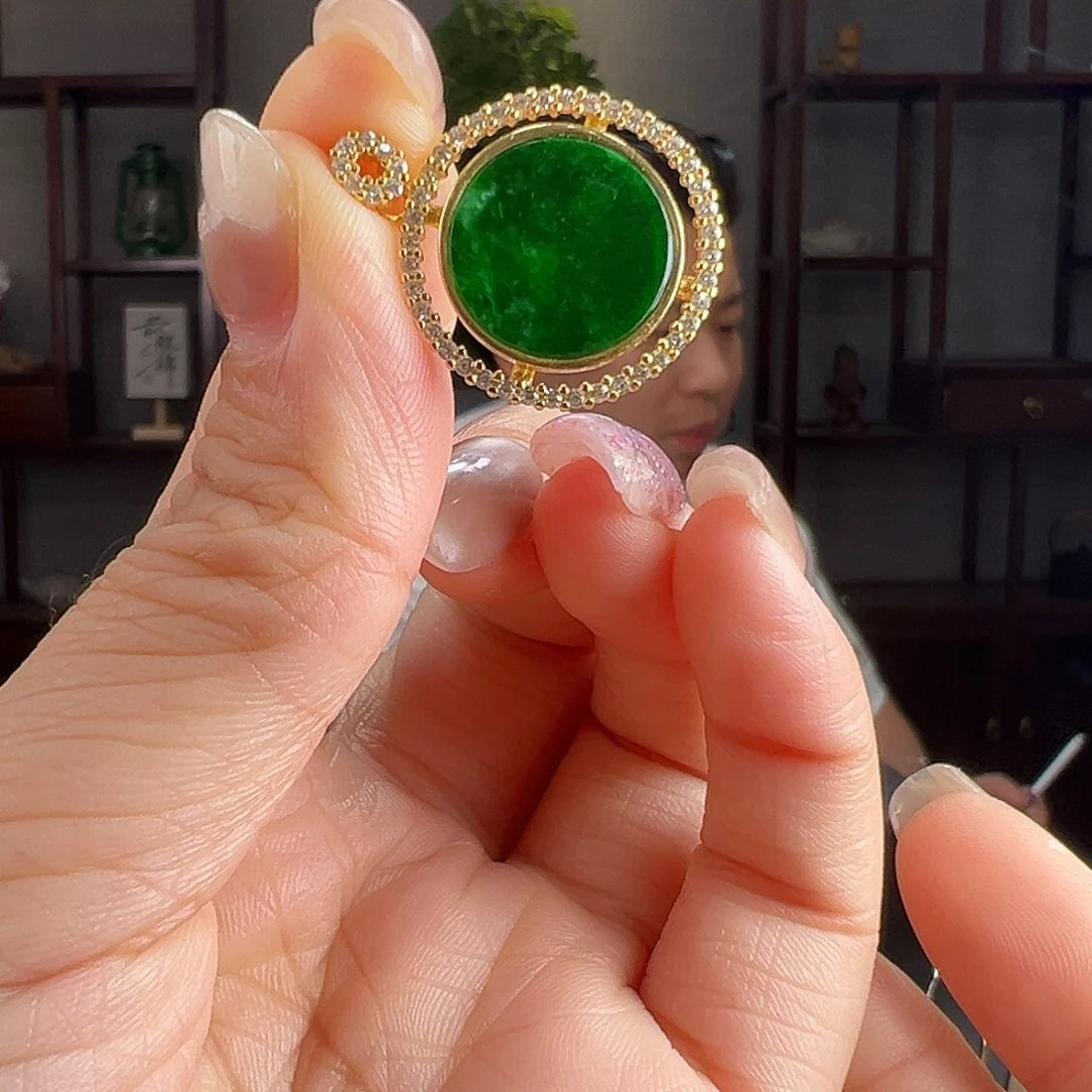 翡翠银S925镶嵌颈饰吊坠