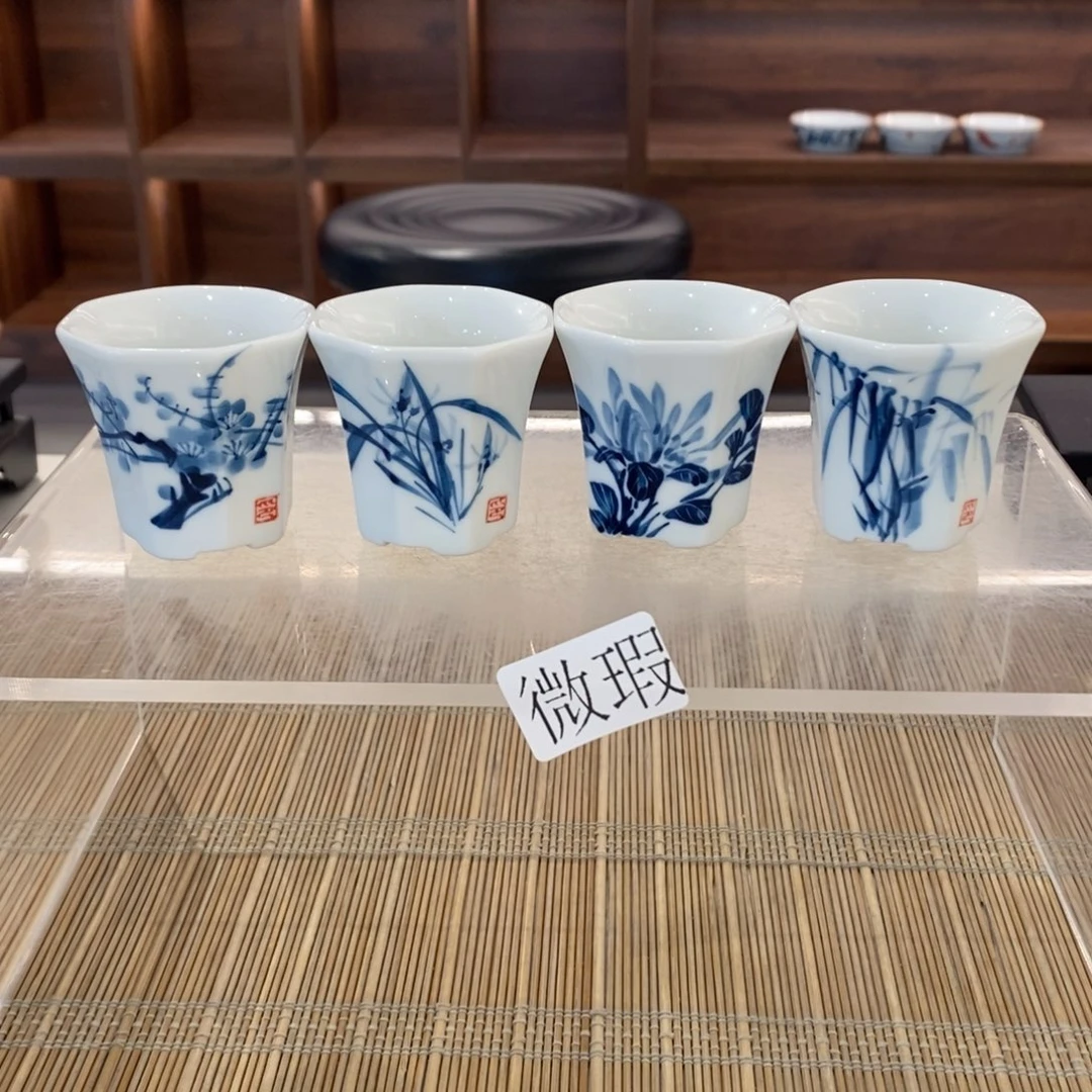 釉下彩老陶泥手工绘制