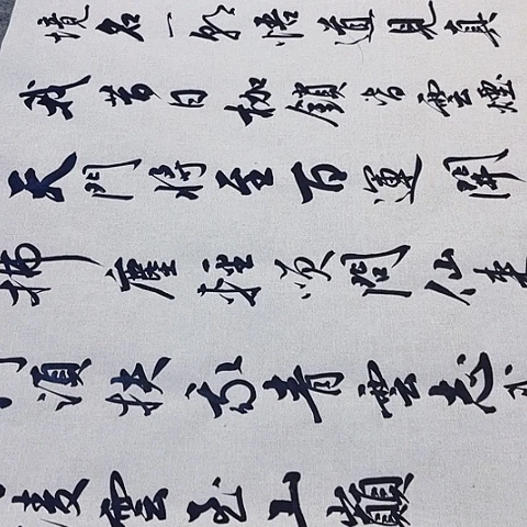 一***阳扇子青云志行书六尺作品