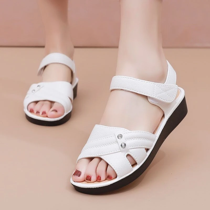 凉鞋女士软底不累脚拖鞋夏季新款外穿包头高跟凉拖女夏上班专用鞋