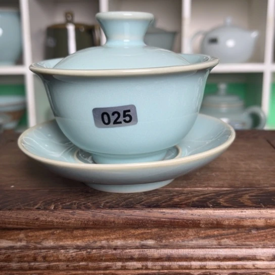 杯025天青釉元宝三才盖碗福利款裸发